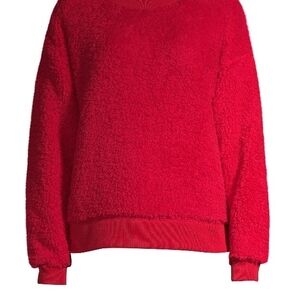 Secret Treasures Sleep Sherpa Top, Red